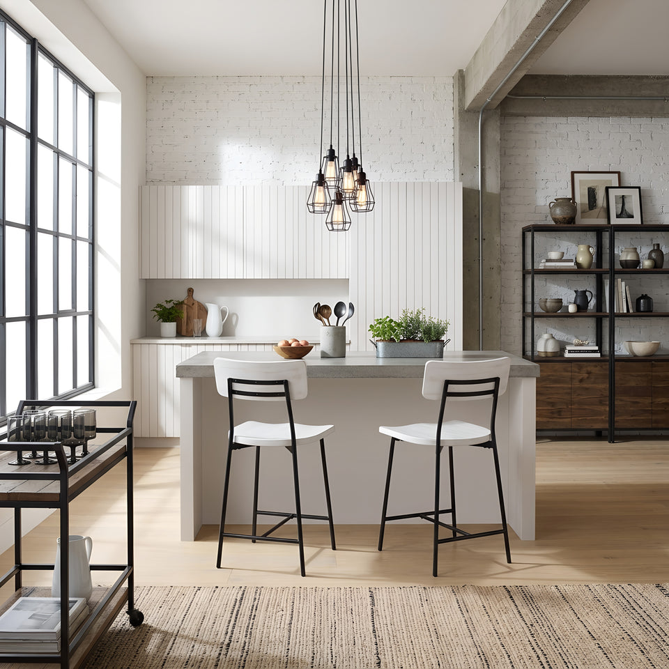 Whitewash Wood. Black Metal. <em>Every Kitchen.</em>
