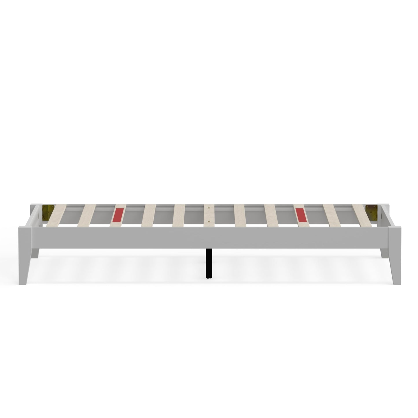 ComfIQ Serene Solid Wood Modern Farmhouse Platform Bed Base without Headboard