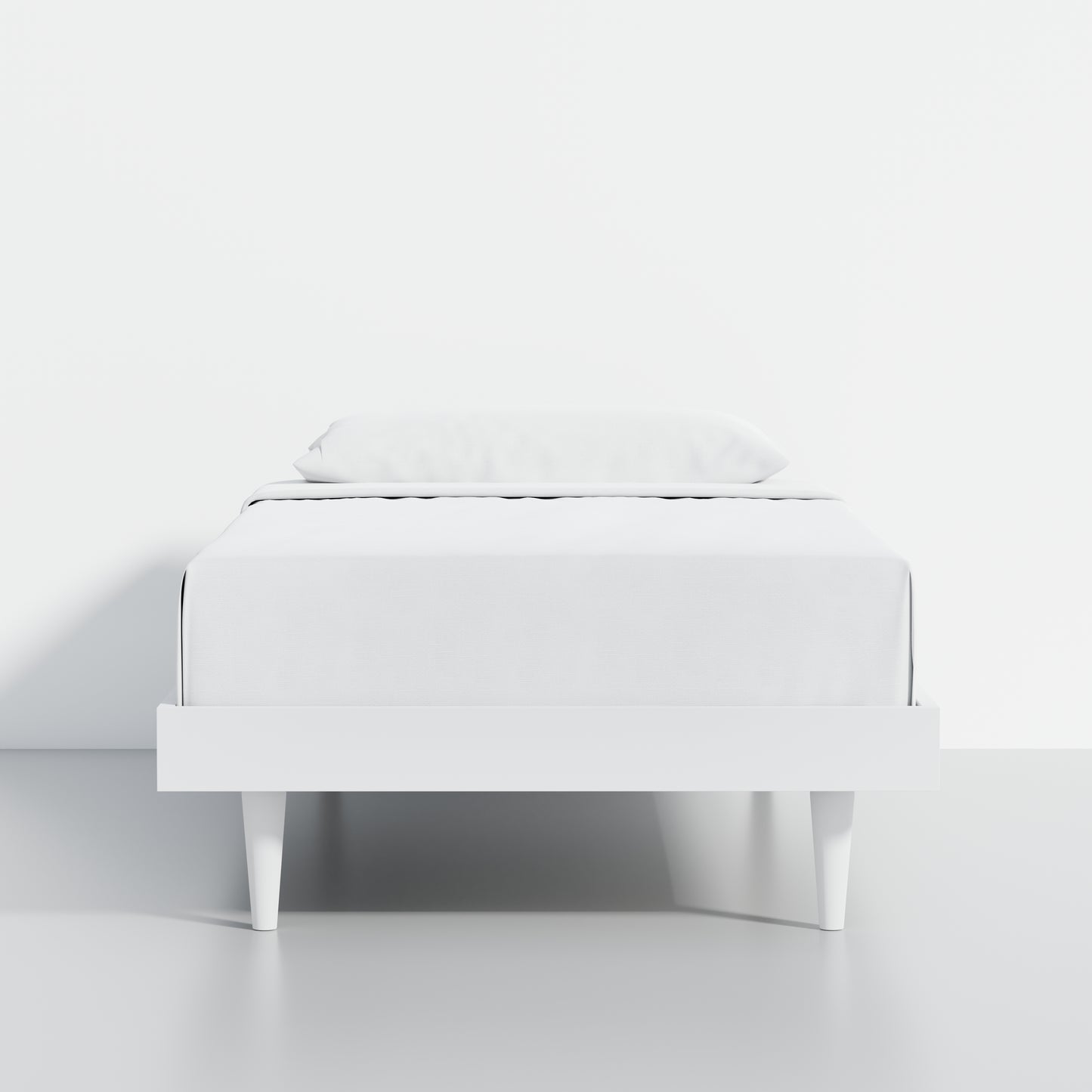 ComfIQ HavenWood Modern Solid Wood Platform Bed with Optional Adjustable Headboard with Cushion