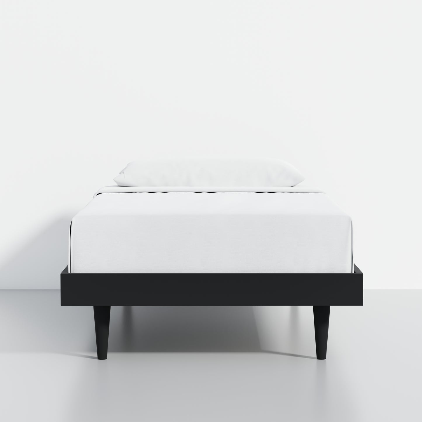 ComfIQ HavenWood Modern Solid Wood Platform Bed with Optional Adjustable Headboard with Cushion