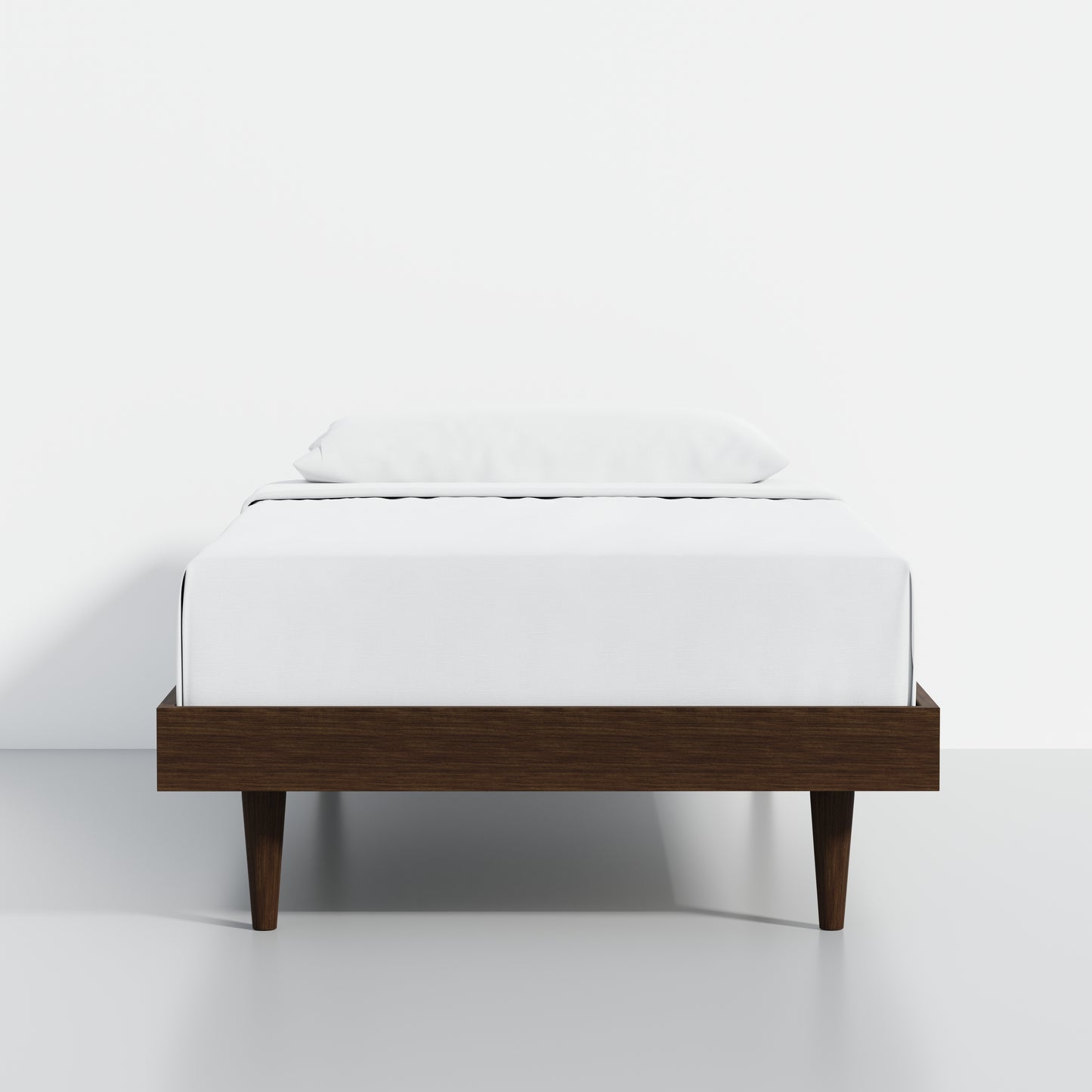 ComfIQ HavenWood Modern Solid Wood Platform Bed with Optional Adjustable Headboard with Cushion