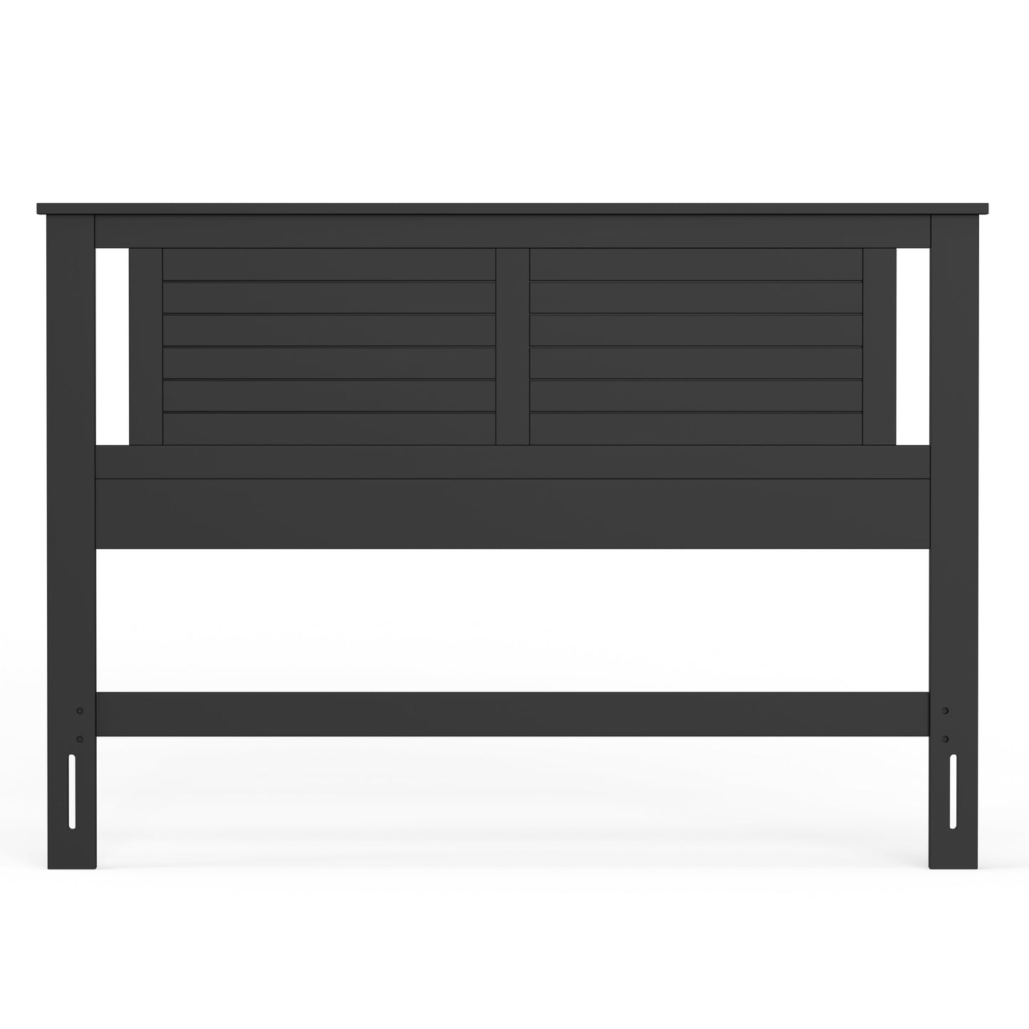 ComfIQ Serene Solid Wood Modern Farmhouse Panel Headboard with Horizontal Scoring
