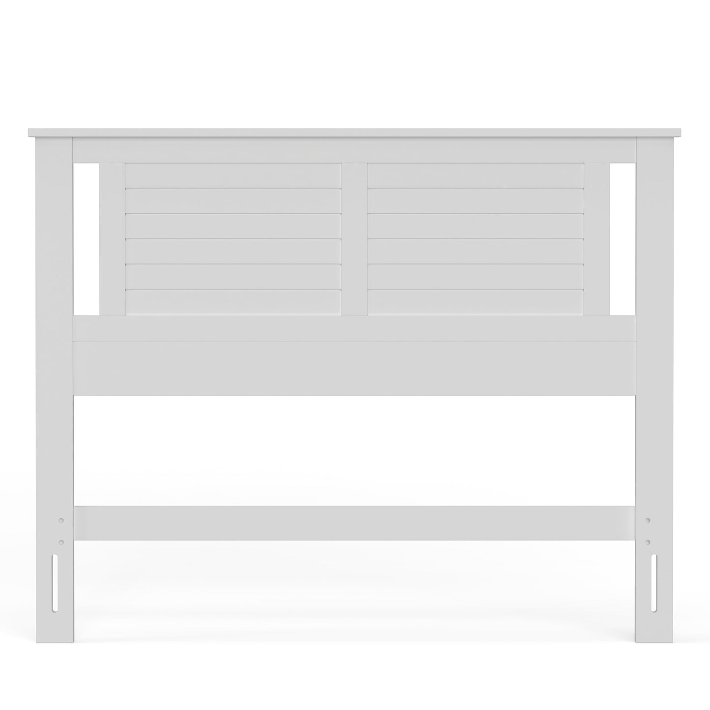 ComfIQ Serene Solid Wood Modern Farmhouse Panel Headboard with Horizontal Scoring