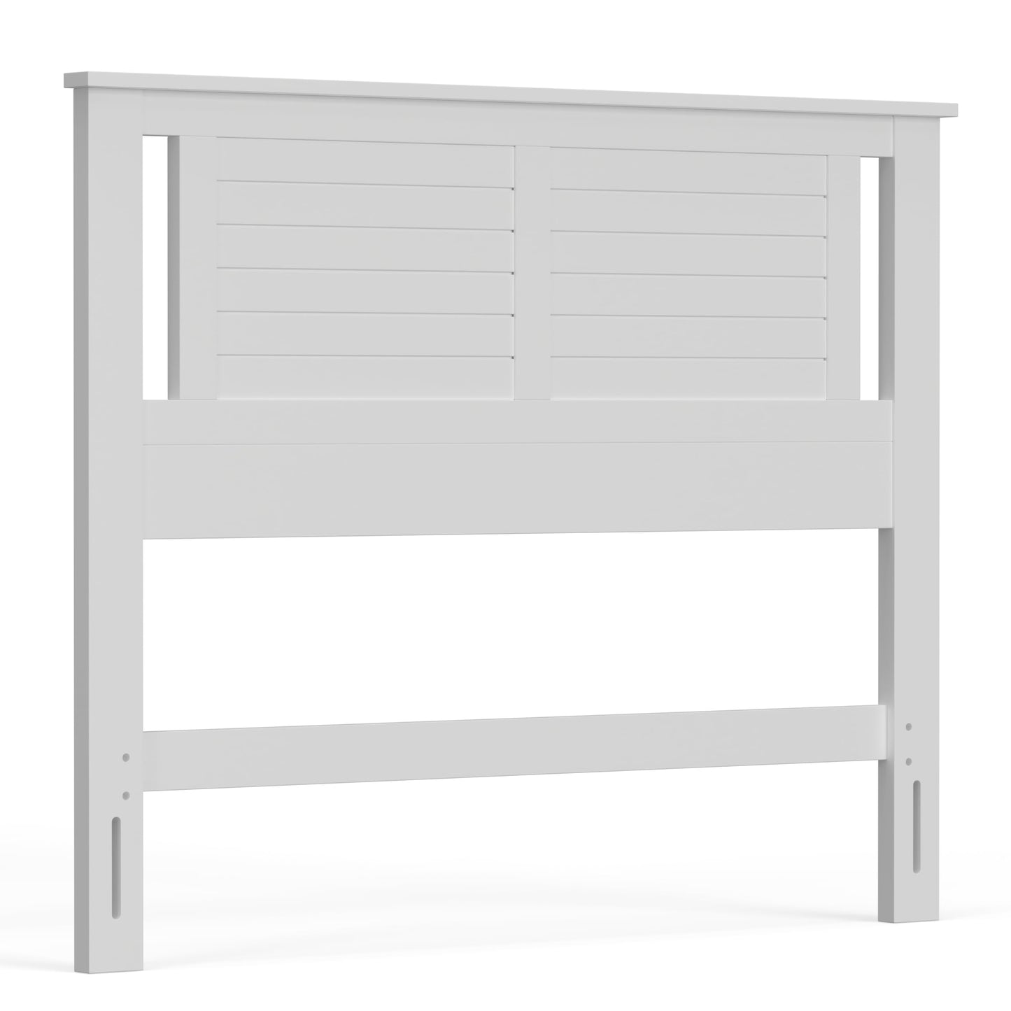 ComfIQ Serene Solid Wood Modern Farmhouse Panel Headboard with Horizontal Scoring