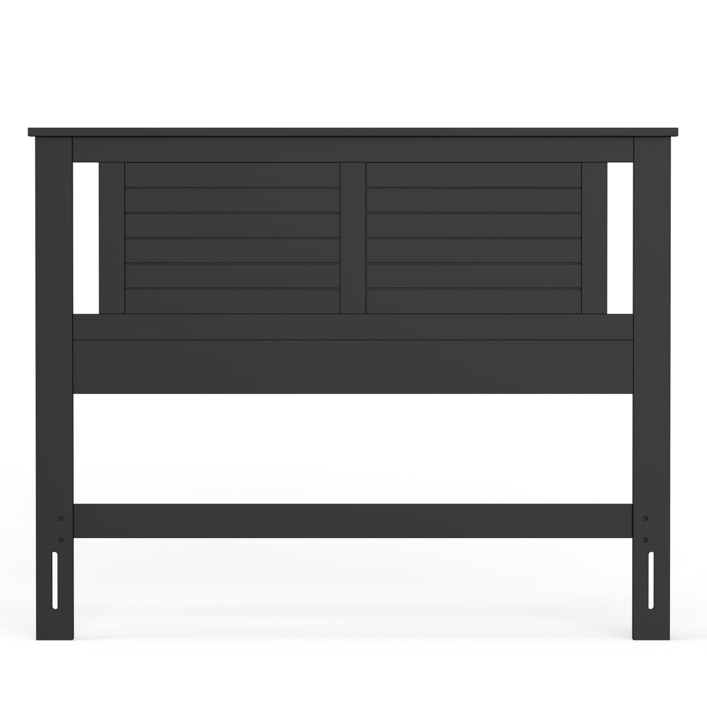 ComfIQ Serene Solid Wood Modern Farmhouse Panel Headboard with Horizontal Scoring