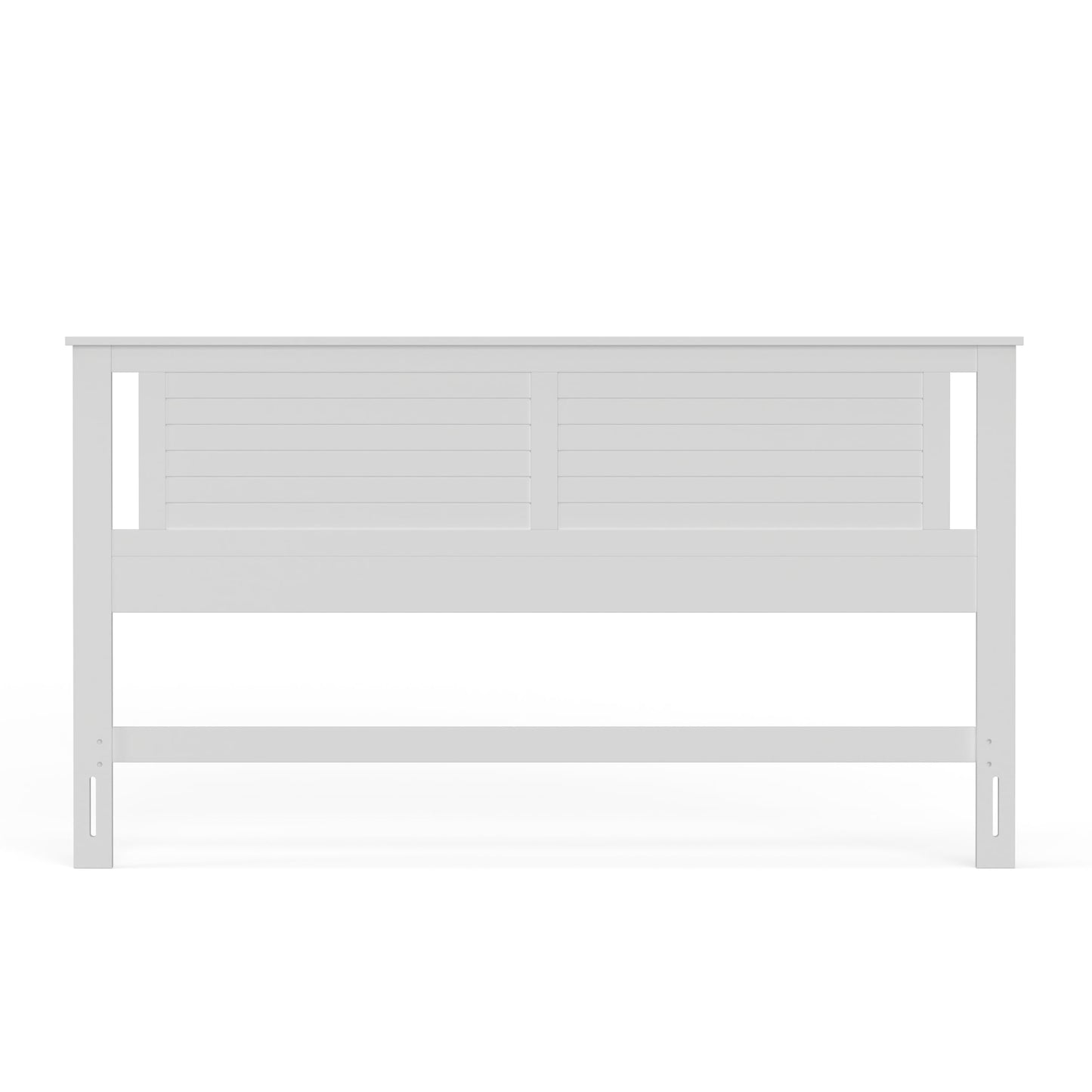 ComfIQ Serene Solid Wood Modern Farmhouse Panel Headboard with Horizontal Scoring