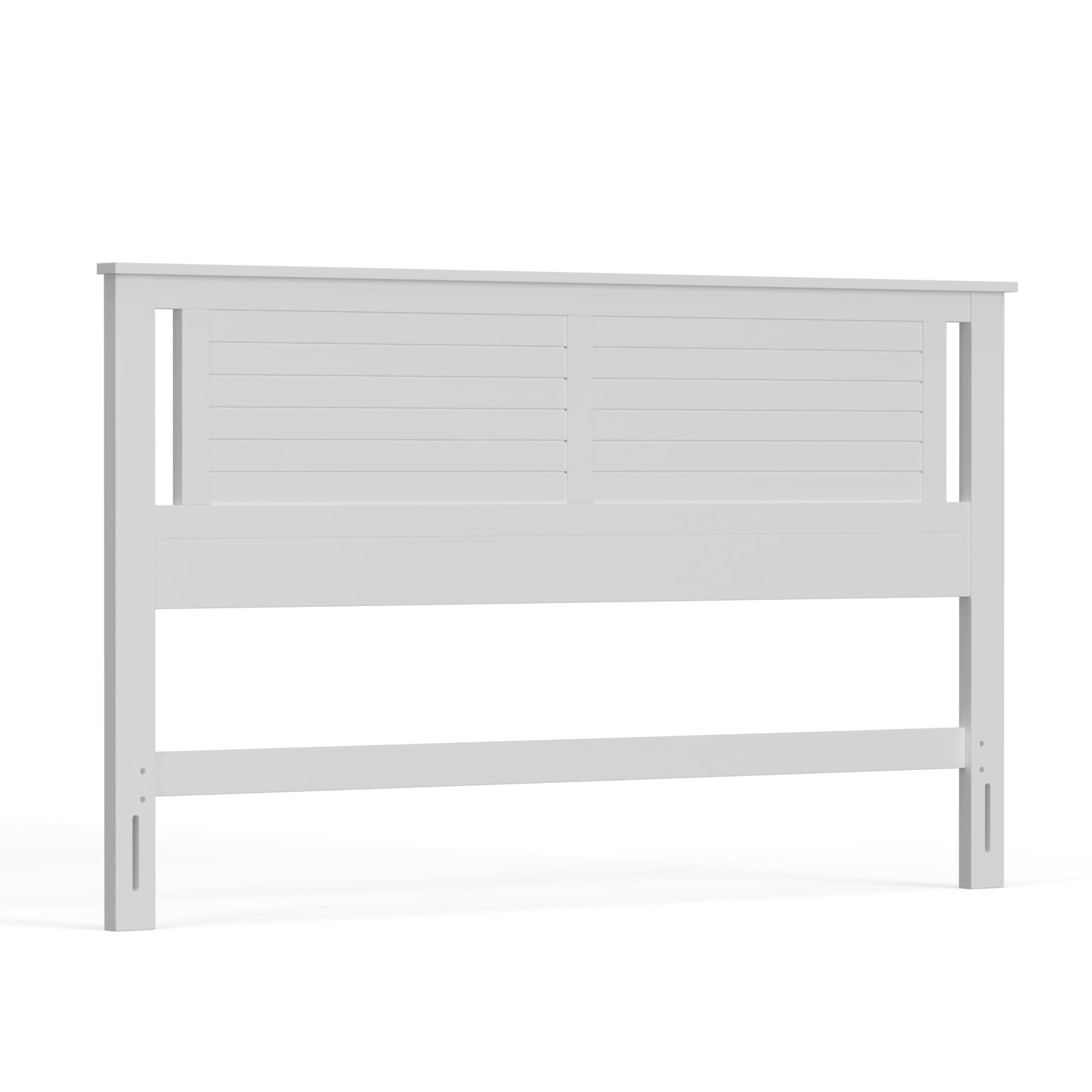 ComfIQ Serene Solid Wood Modern Farmhouse Panel Headboard with Horizontal Scoring