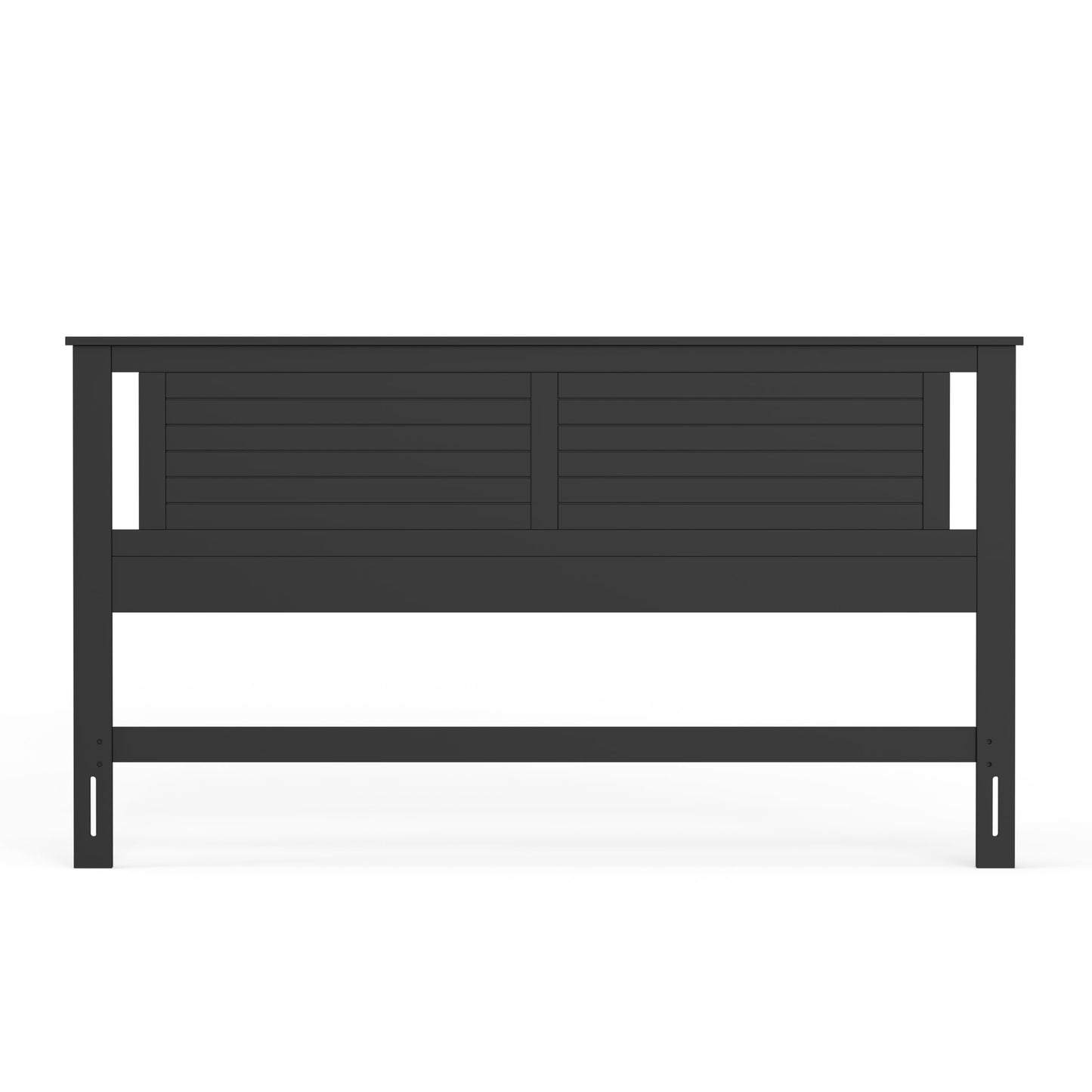 ComfIQ Serene Solid Wood Modern Farmhouse Panel Headboard with Horizontal Scoring