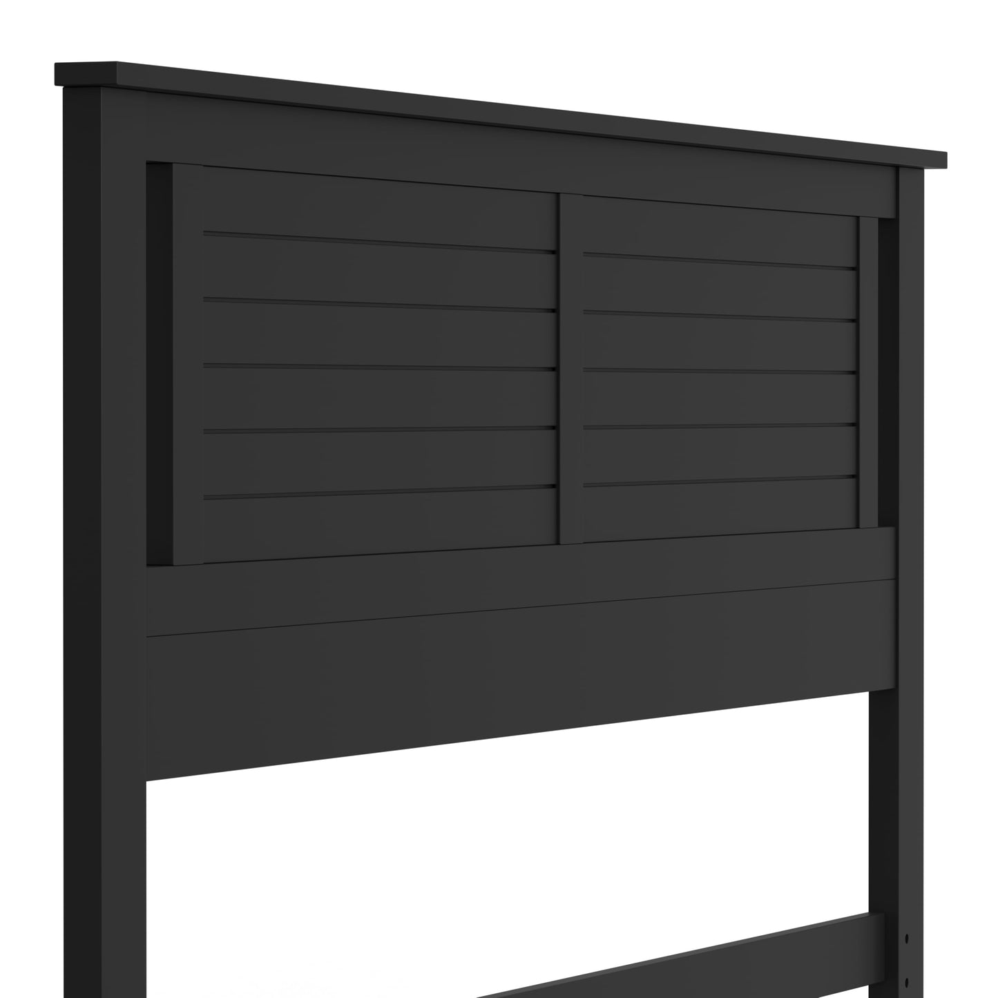 ComfIQ Serene Solid Wood Modern Farmhouse Panel Headboard with Horizontal Scoring