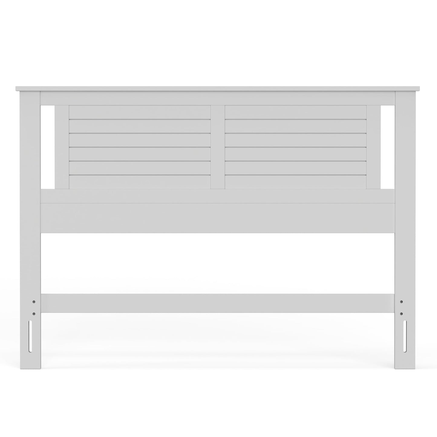 ComfIQ Serene Solid Wood Modern Farmhouse Panel Headboard with Horizontal Scoring