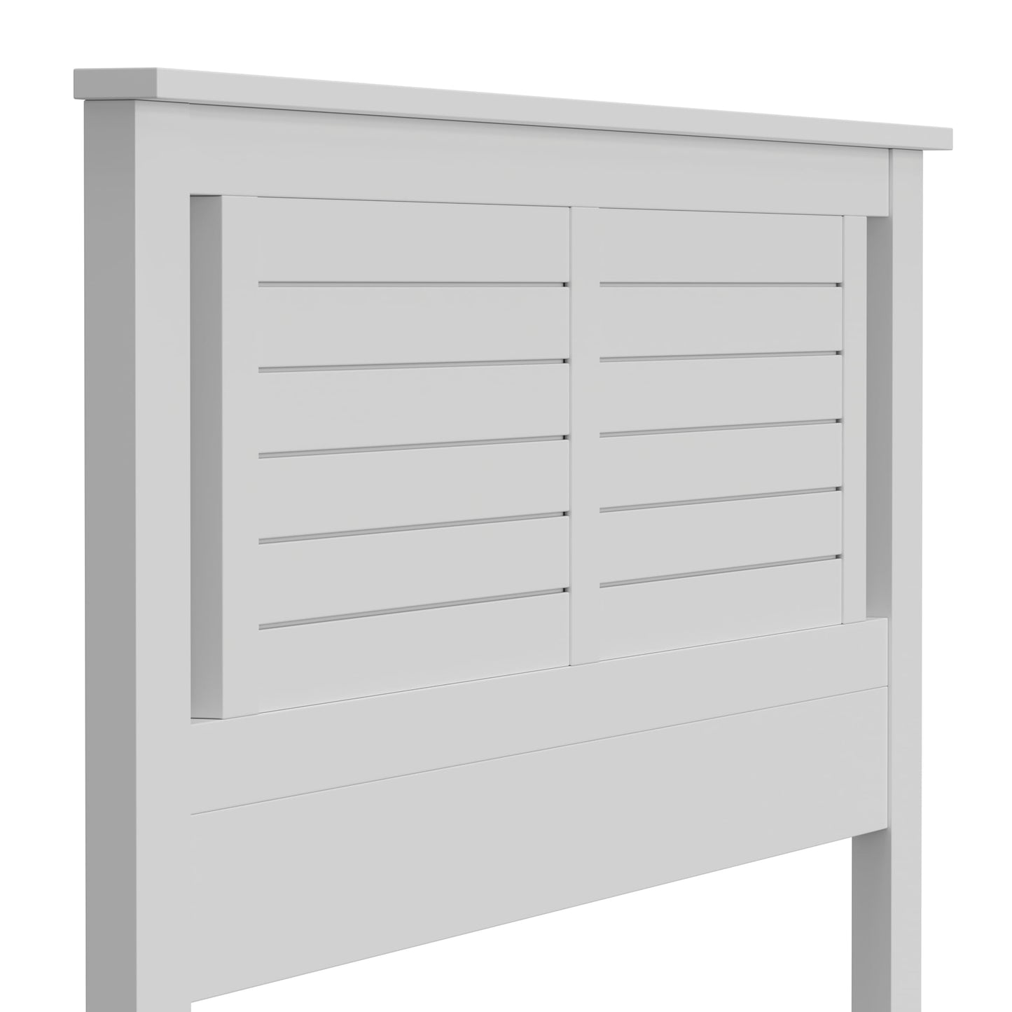 ComfIQ Serene Solid Wood Modern Farmhouse Panel Headboard with Horizontal Scoring