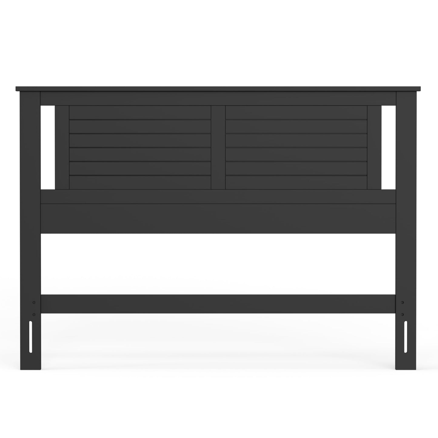 ComfIQ Serene Solid Wood Modern Farmhouse Panel Headboard with Horizontal Scoring