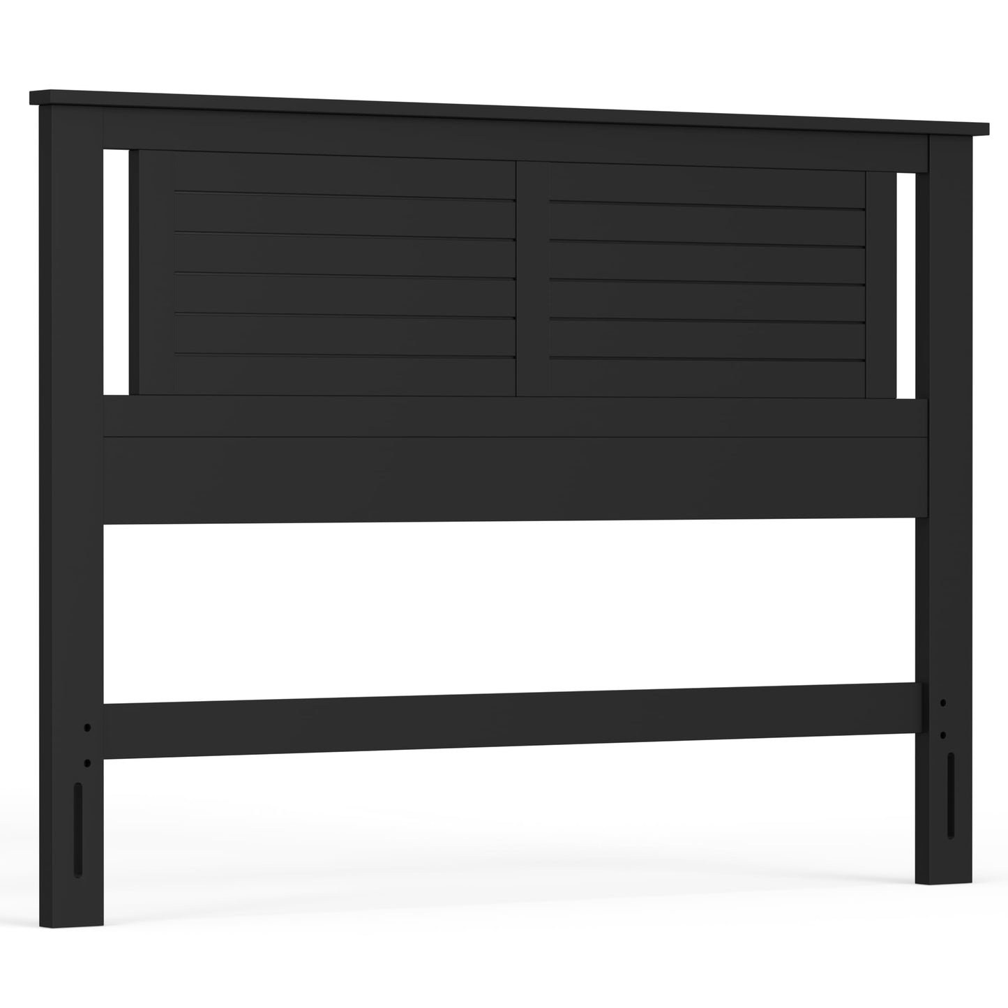 ComfIQ Serene Solid Wood Modern Farmhouse Panel Headboard with Horizontal Scoring