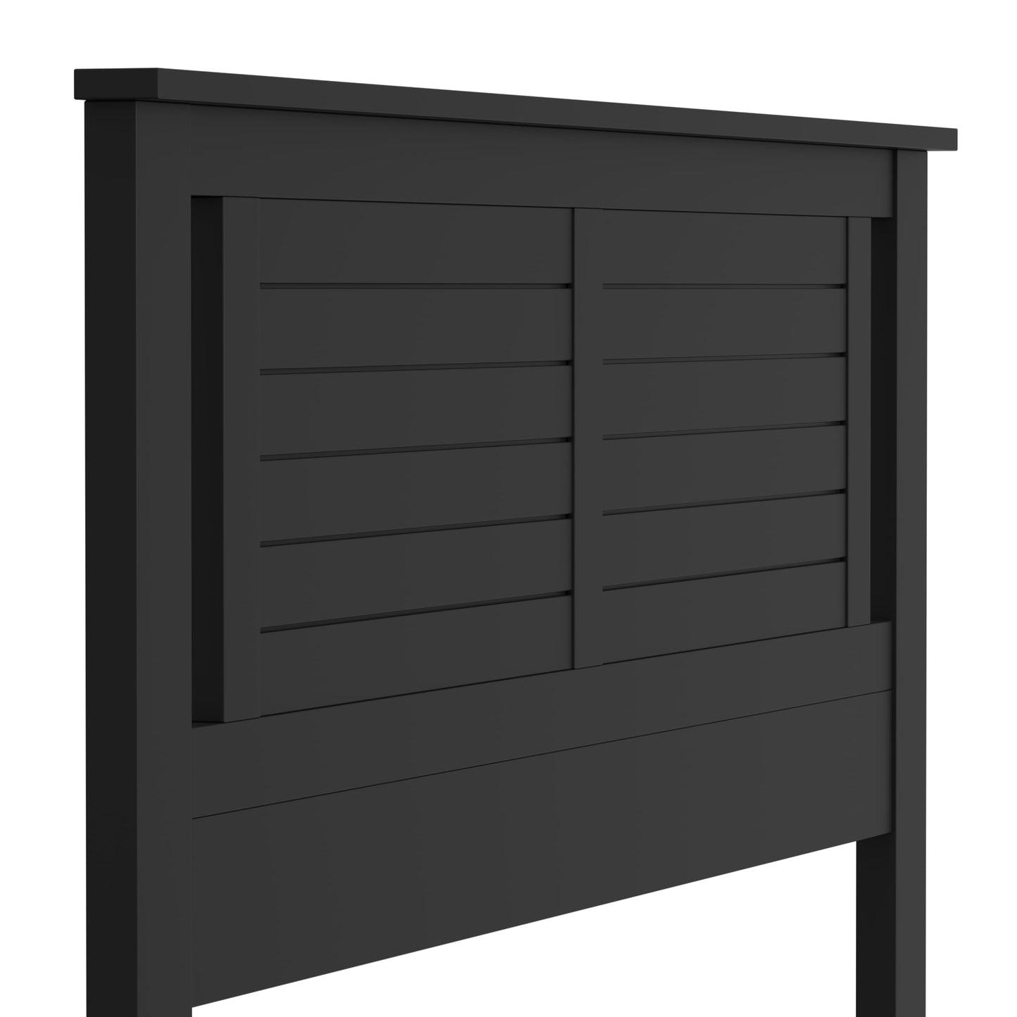 ComfIQ Serene Solid Wood Modern Farmhouse Panel Headboard with Horizontal Scoring