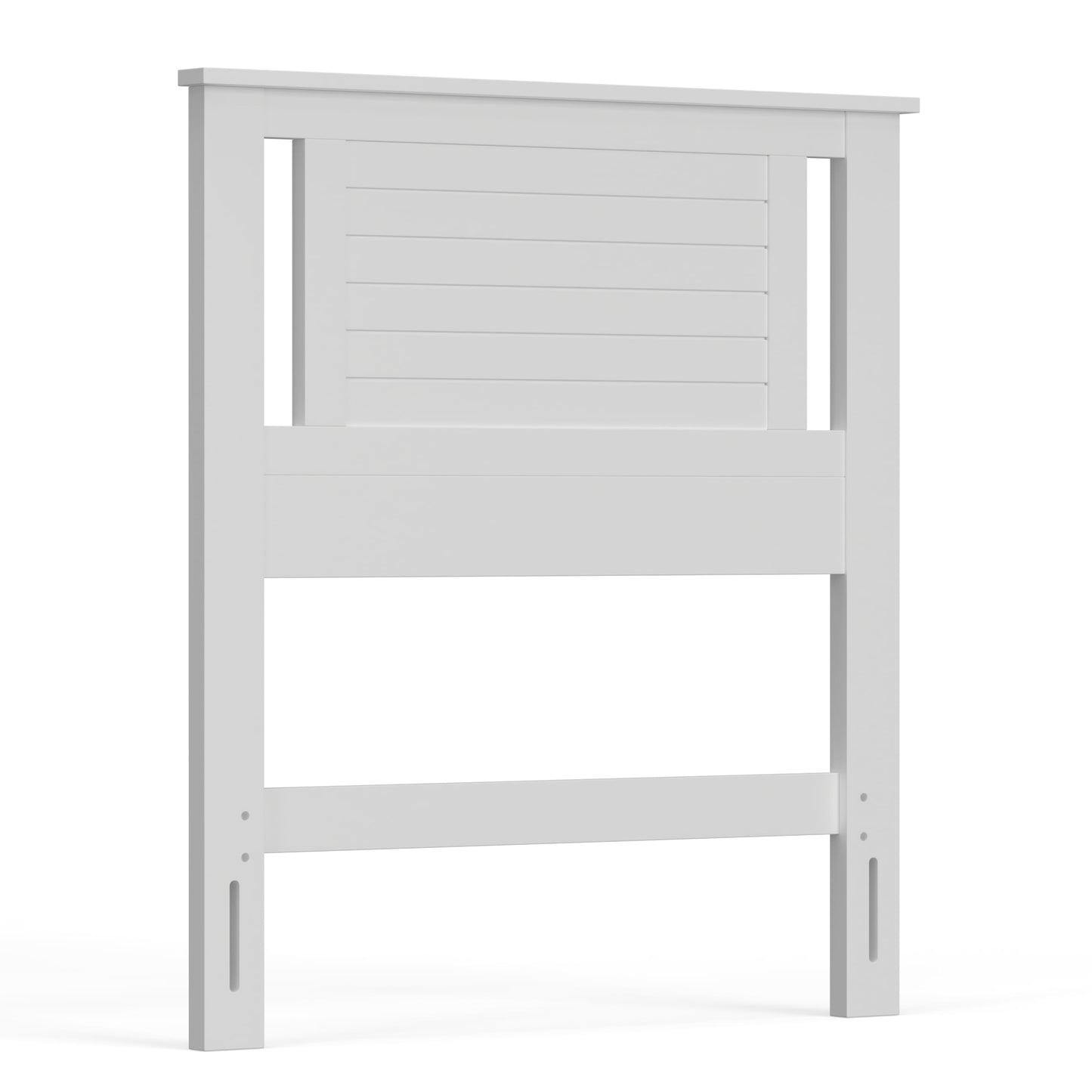 ComfIQ Serene Solid Wood Modern Farmhouse Panel Headboard with Horizontal Scoring