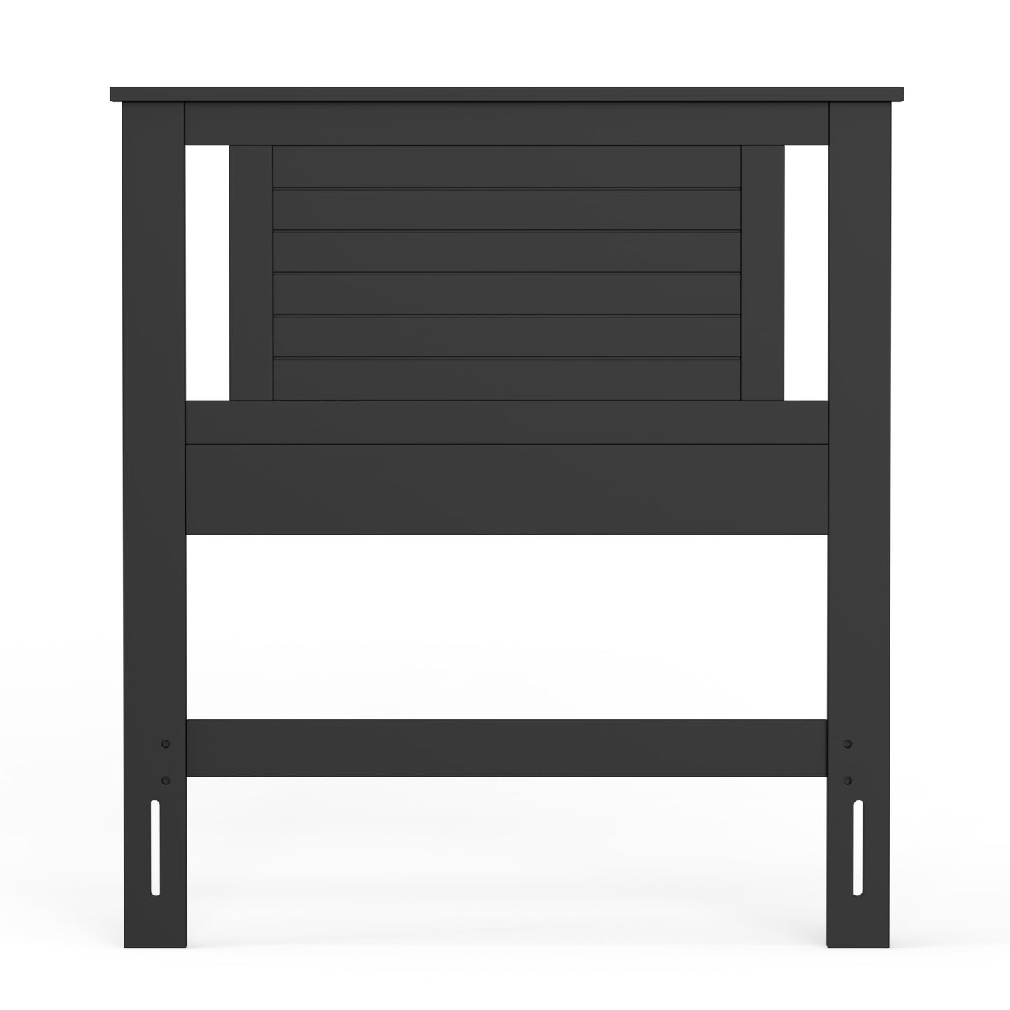 ComfIQ Serene Solid Wood Modern Farmhouse Panel Headboard with Horizontal Scoring