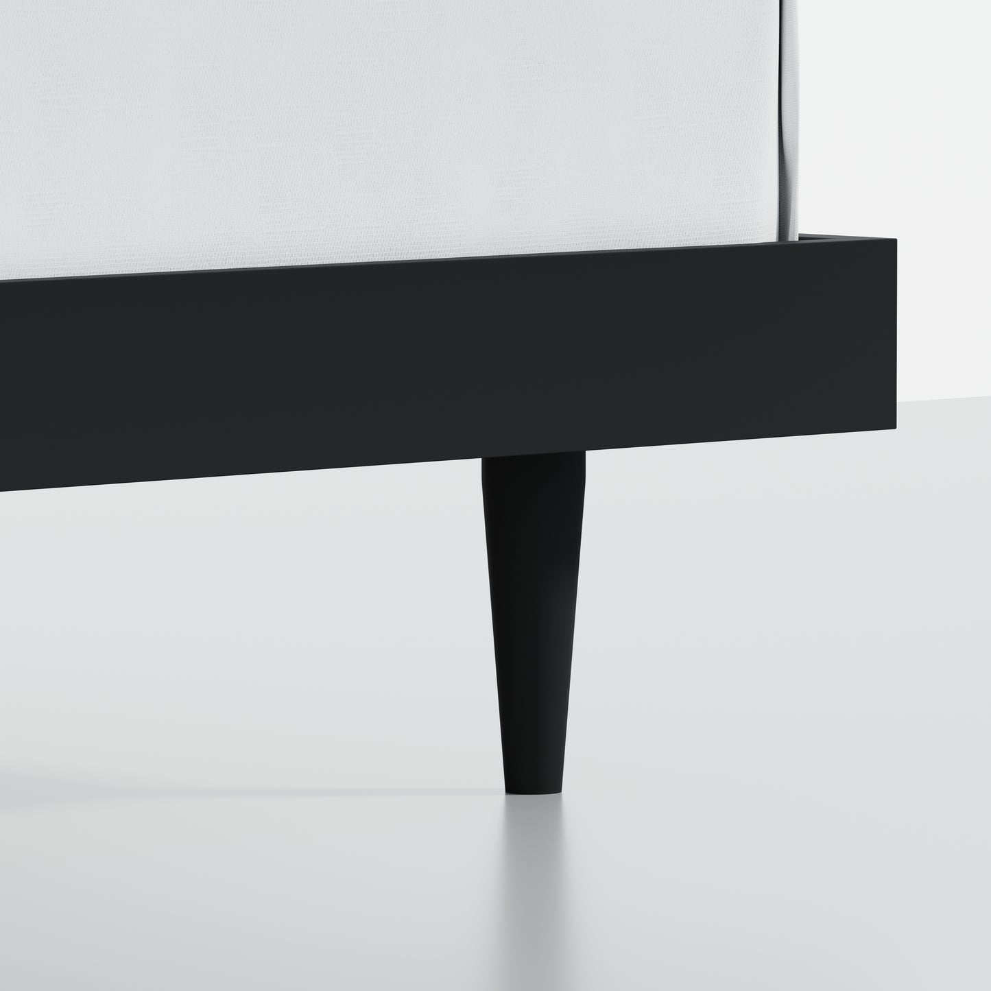 ComfIQ HavenWood Modern Solid Wood Platform Bed with Optional Adjustable Headboard with Cushion