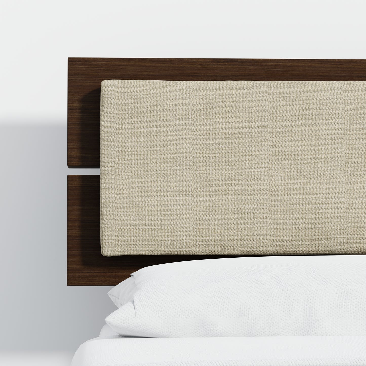 ComfIQ HavenWood Modern Solid Wood Platform Bed with Optional Adjustable Headboard with Cushion