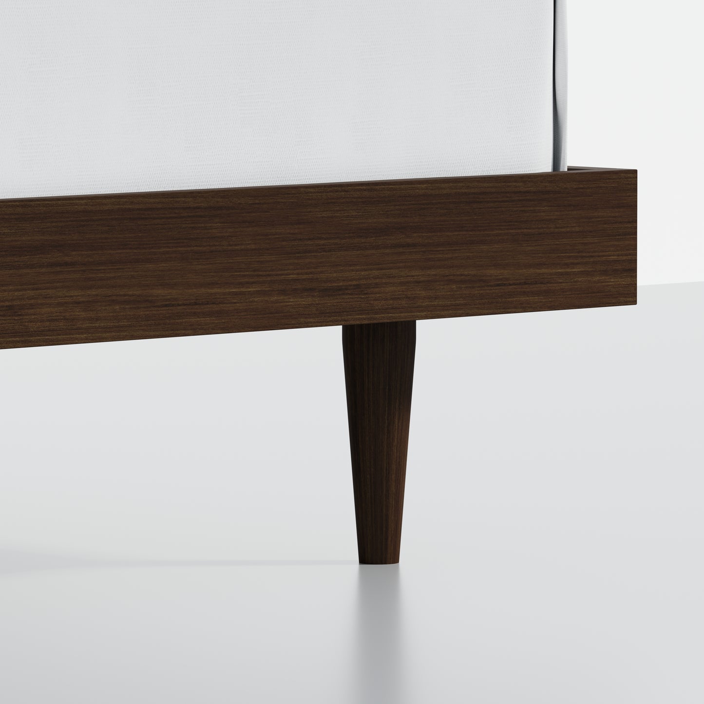 ComfIQ HavenWood Modern Solid Wood Platform Bed with Optional Adjustable Headboard with Cushion