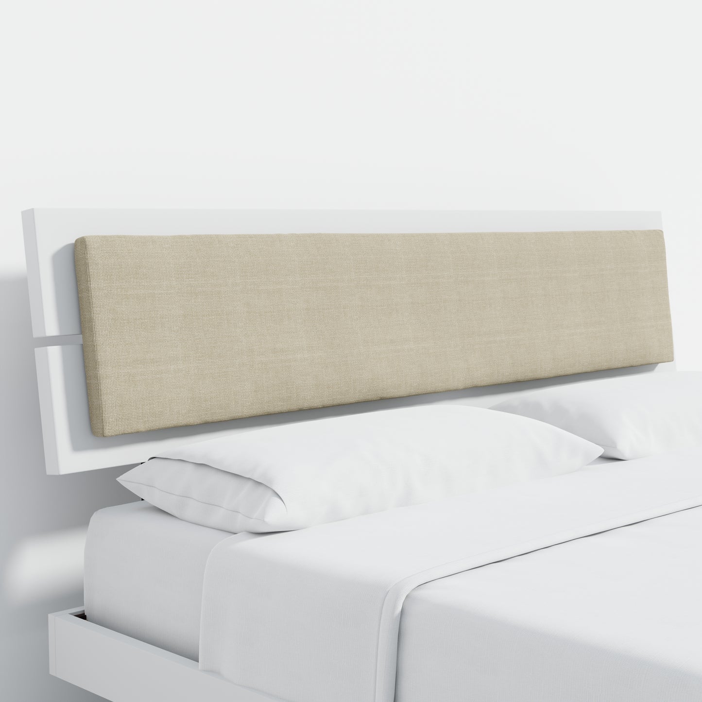 ComfIQ HavenWood Modern Solid Wood Platform Bed with Optional Adjustable Headboard with Cushion