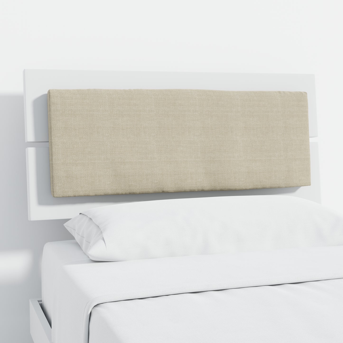 ComfIQ HavenWood Modern Solid Wood Platform Bed with Optional Adjustable Headboard with Cushion