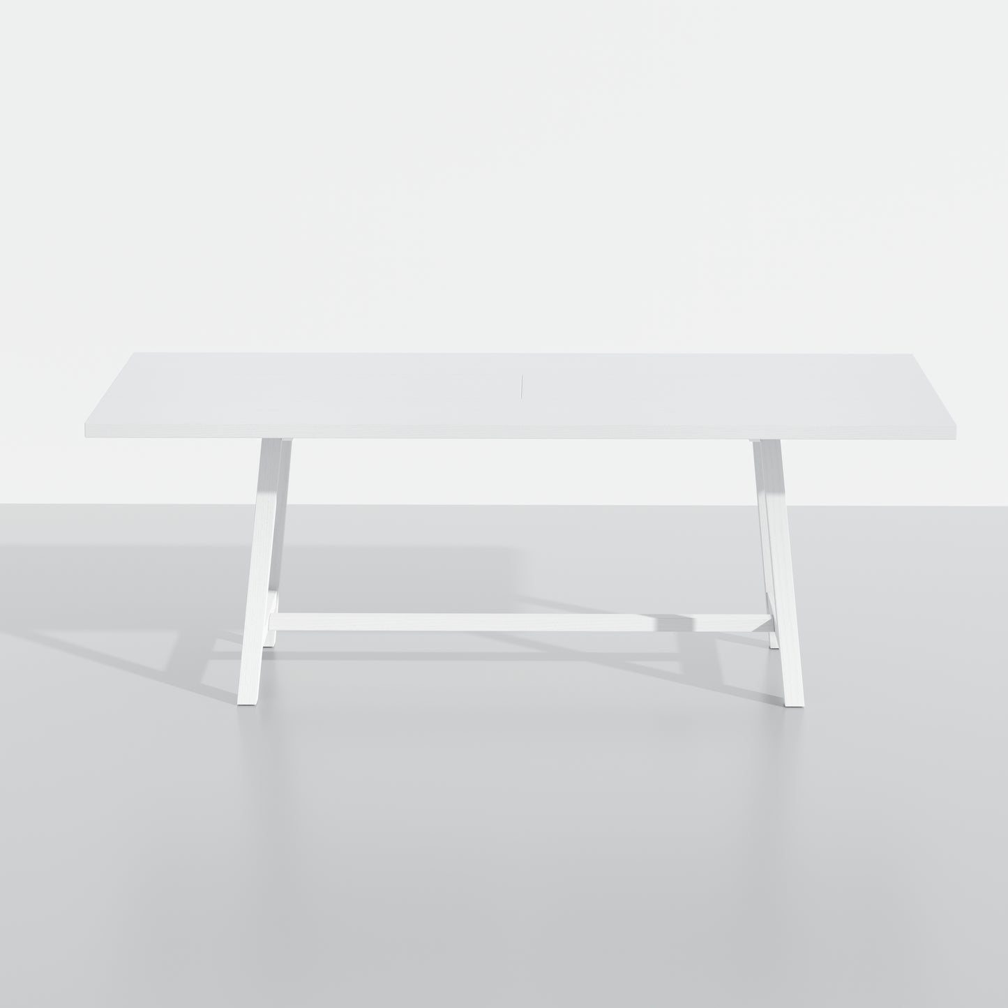 ComfIQ Harthwell 84-Inch Modern Farmhouse Dining Table - Solid Rubberwood with Solid Ash Veneer, Seats 8, Easy Assembly, Rustic Wood Kitchen & Dining Room Table
