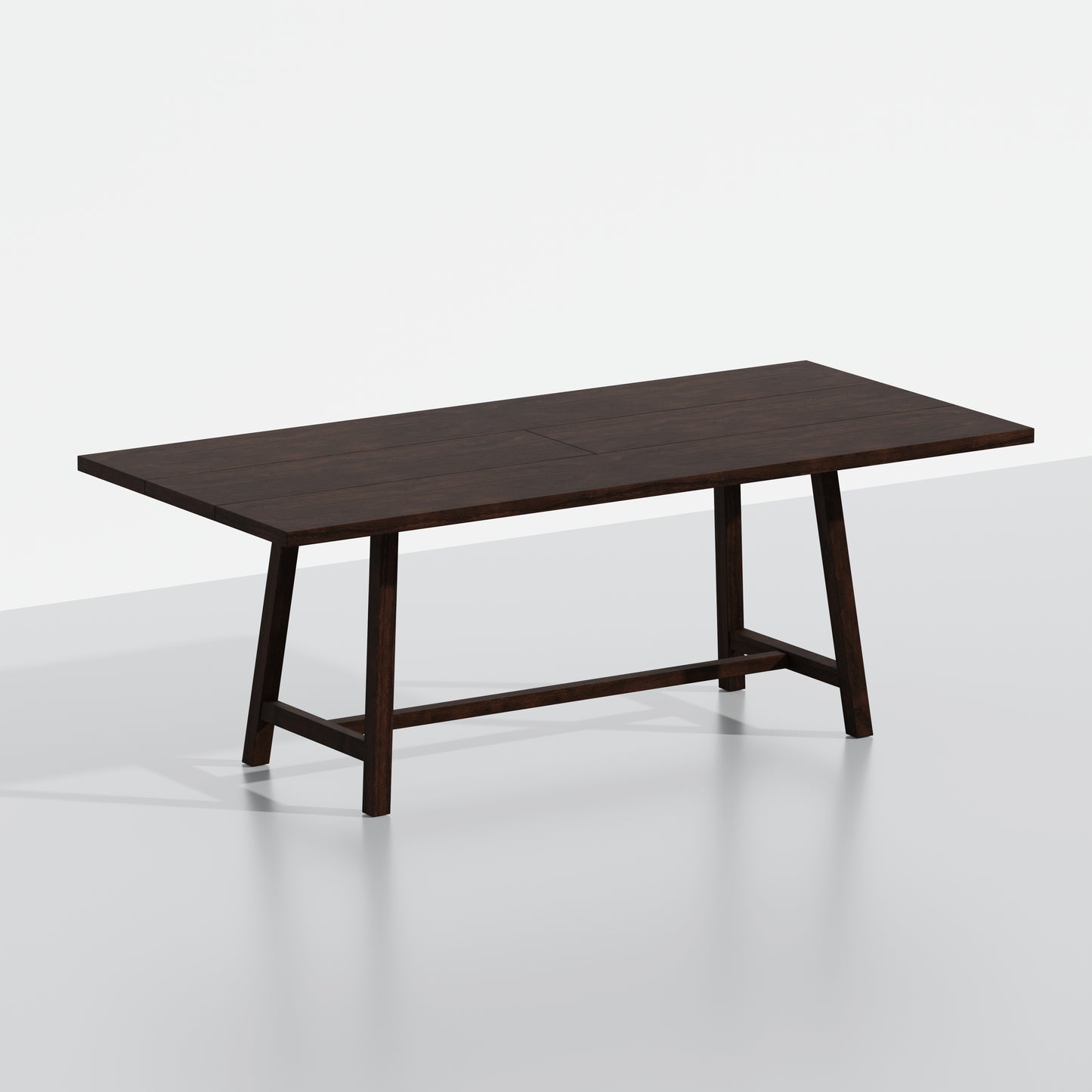 ComfIQ Harthwell 84-Inch Modern Farmhouse Dining Table - Solid Rubberwood with Solid Ash Veneer, Seats 8, Easy Assembly, Rustic Wood Kitchen & Dining Room Table
