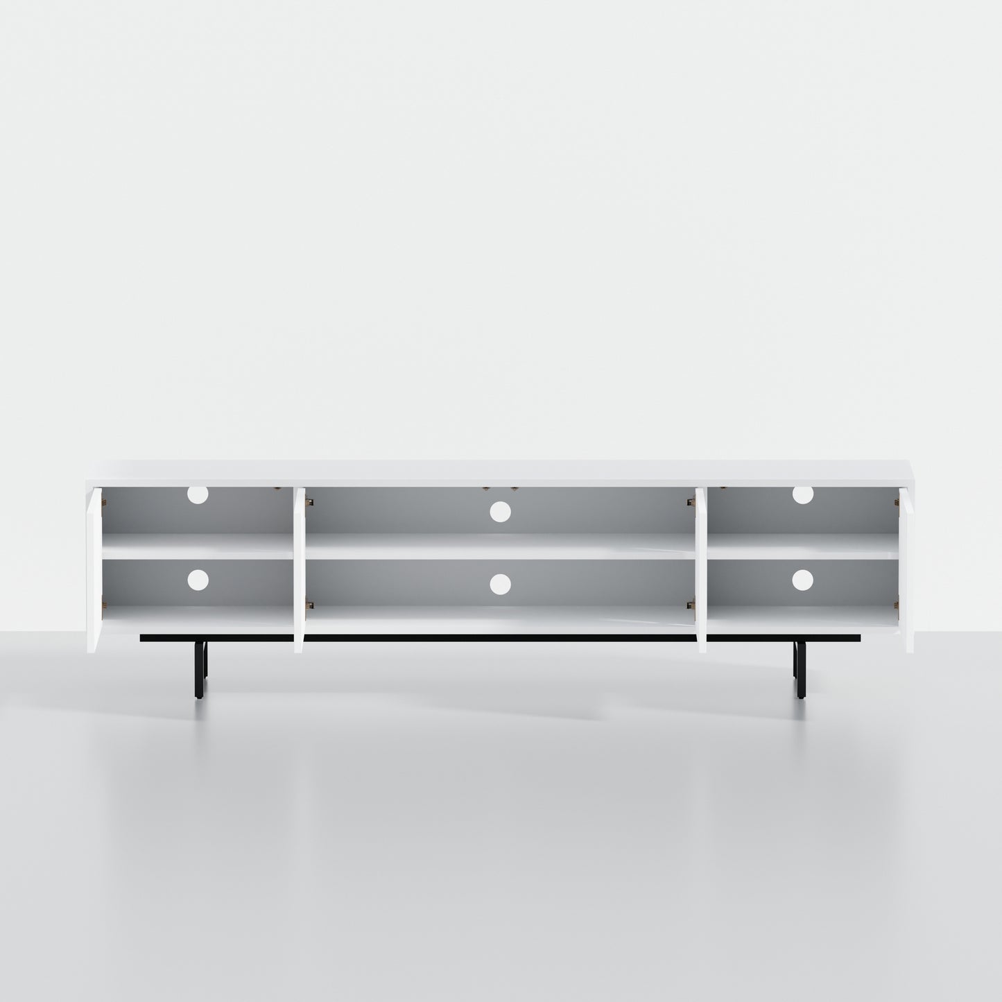 ComfIQ Norrhaus 75-Inch Modern TV Stand with 4-Doors