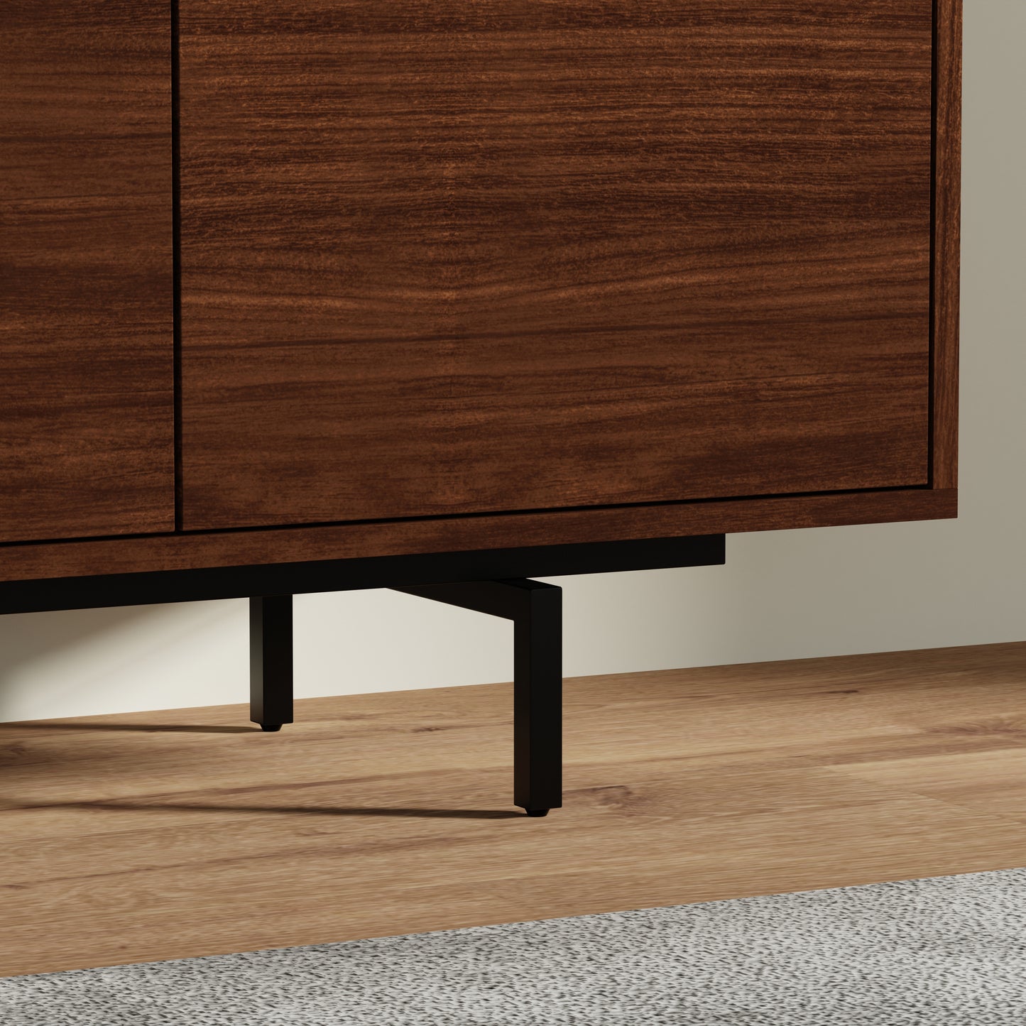 ComfIQ Norrhaus 75-Inch Modern TV Stand with 4-Doors