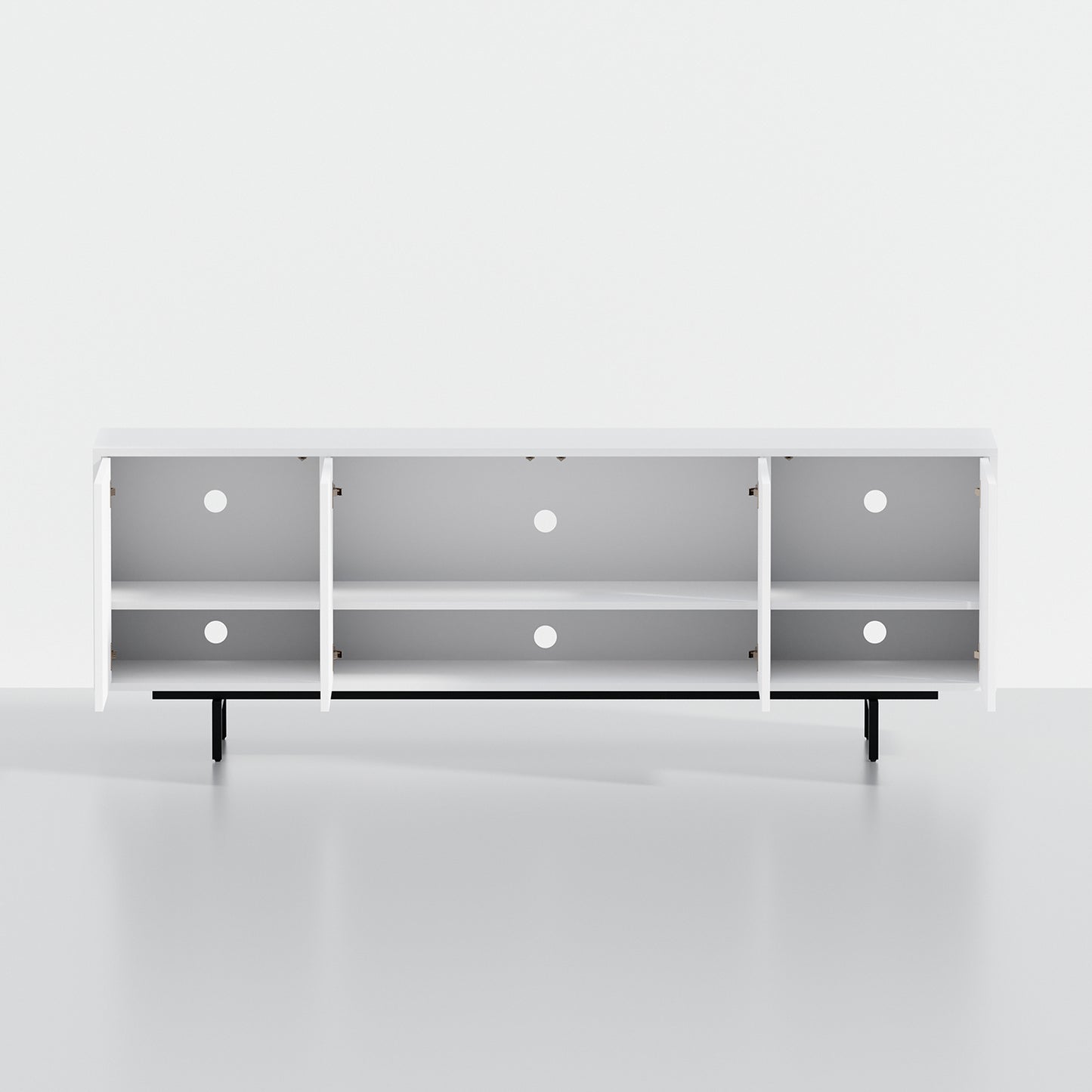 ComfIQ Norrhaus 75-Inch Modern TV Stand with 4-Doors