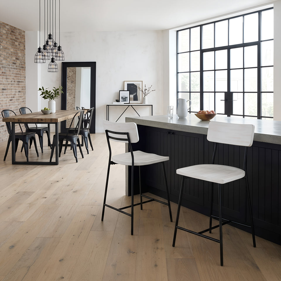 Whitewash Wood. Black Metal. <em>Every Kitchen.</em>