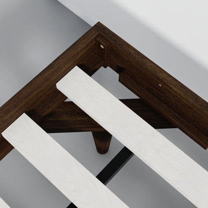 ComfIQ HavenWood Modern Solid Wood Platform Bed with Optional Adjustable Headboard with Cushion