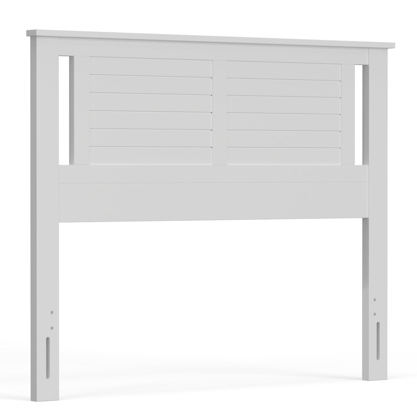 ComfIQ Serene Solid Wood Modern Farmhouse Panel Headboard with Horizontal Scoring
