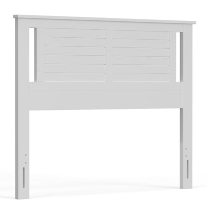 ComfIQ Serene Solid Wood Modern Farmhouse Panel Headboard with Horizontal Scoring