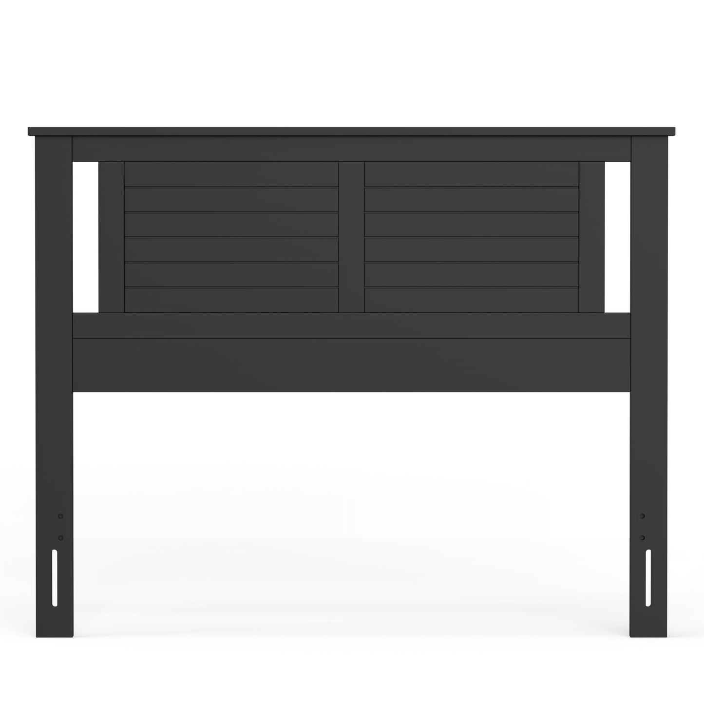 ComfIQ Serene Solid Wood Modern Farmhouse Panel Headboard with Horizontal Scoring