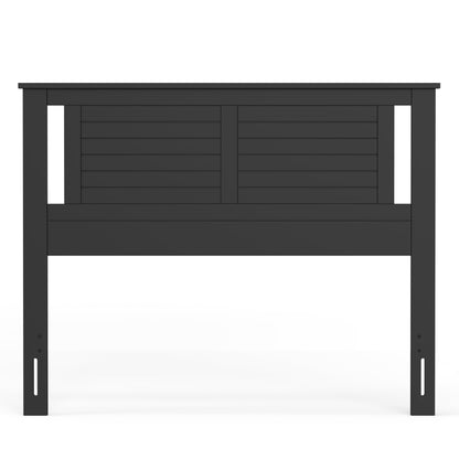 ComfIQ Serene Solid Wood Modern Farmhouse Panel Headboard with Horizontal Scoring