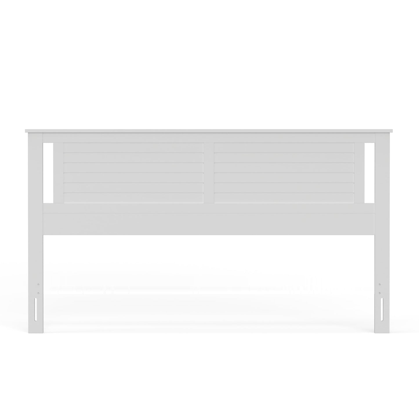 ComfIQ Serene Solid Wood Modern Farmhouse Panel Headboard with Horizontal Scoring
