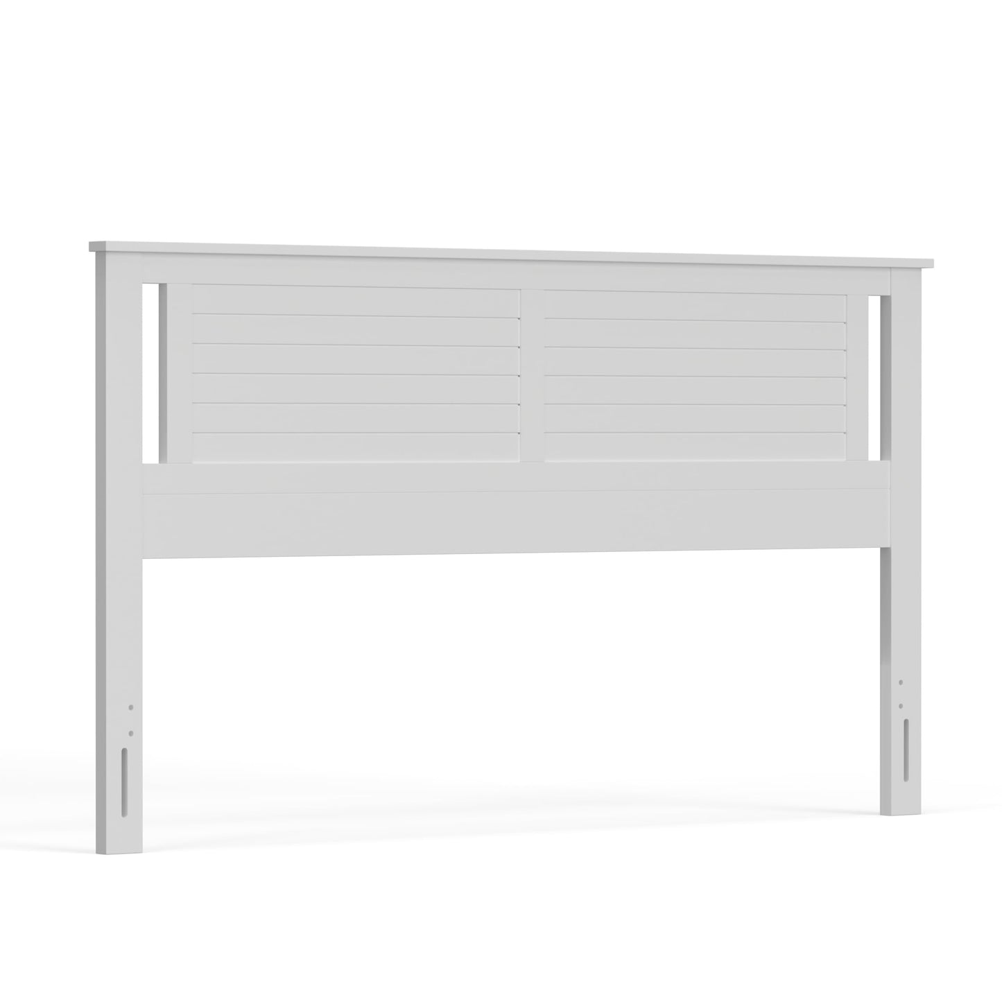 ComfIQ Serene Solid Wood Modern Farmhouse Panel Headboard with Horizontal Scoring