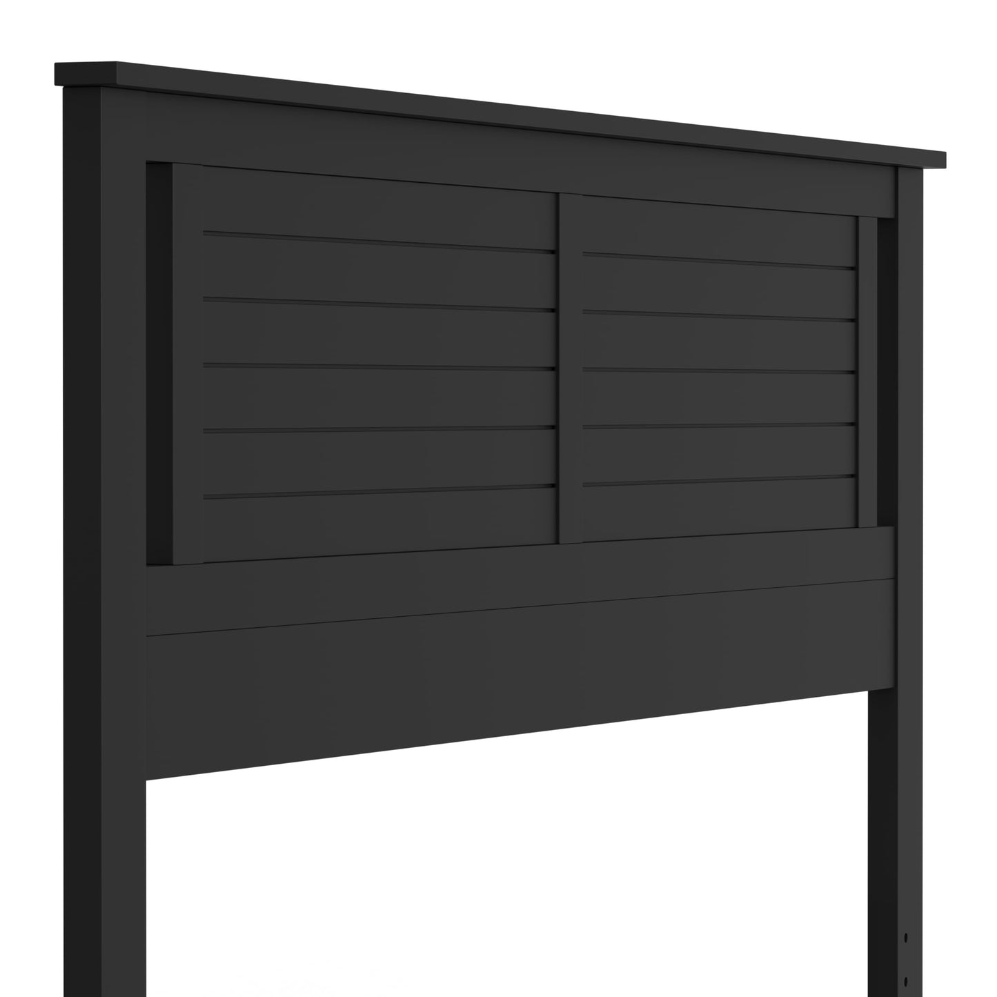 ComfIQ Serene Solid Wood Modern Farmhouse Panel Headboard with Horizontal Scoring