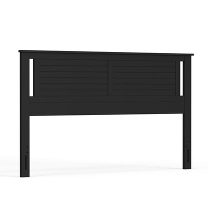 ComfIQ Serene Solid Wood Modern Farmhouse Panel Headboard with Horizontal Scoring