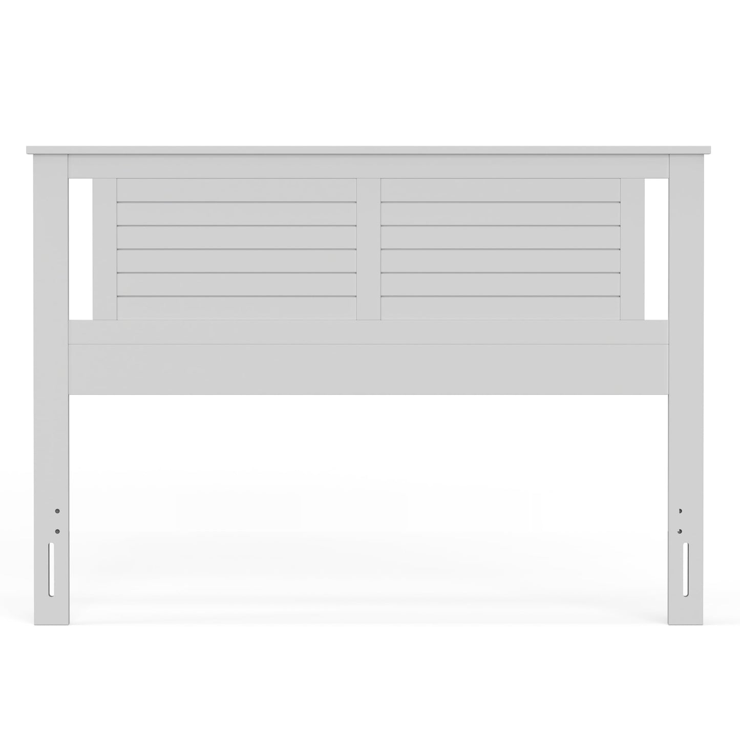 ComfIQ Serene Solid Wood Modern Farmhouse Panel Headboard with Horizontal Scoring