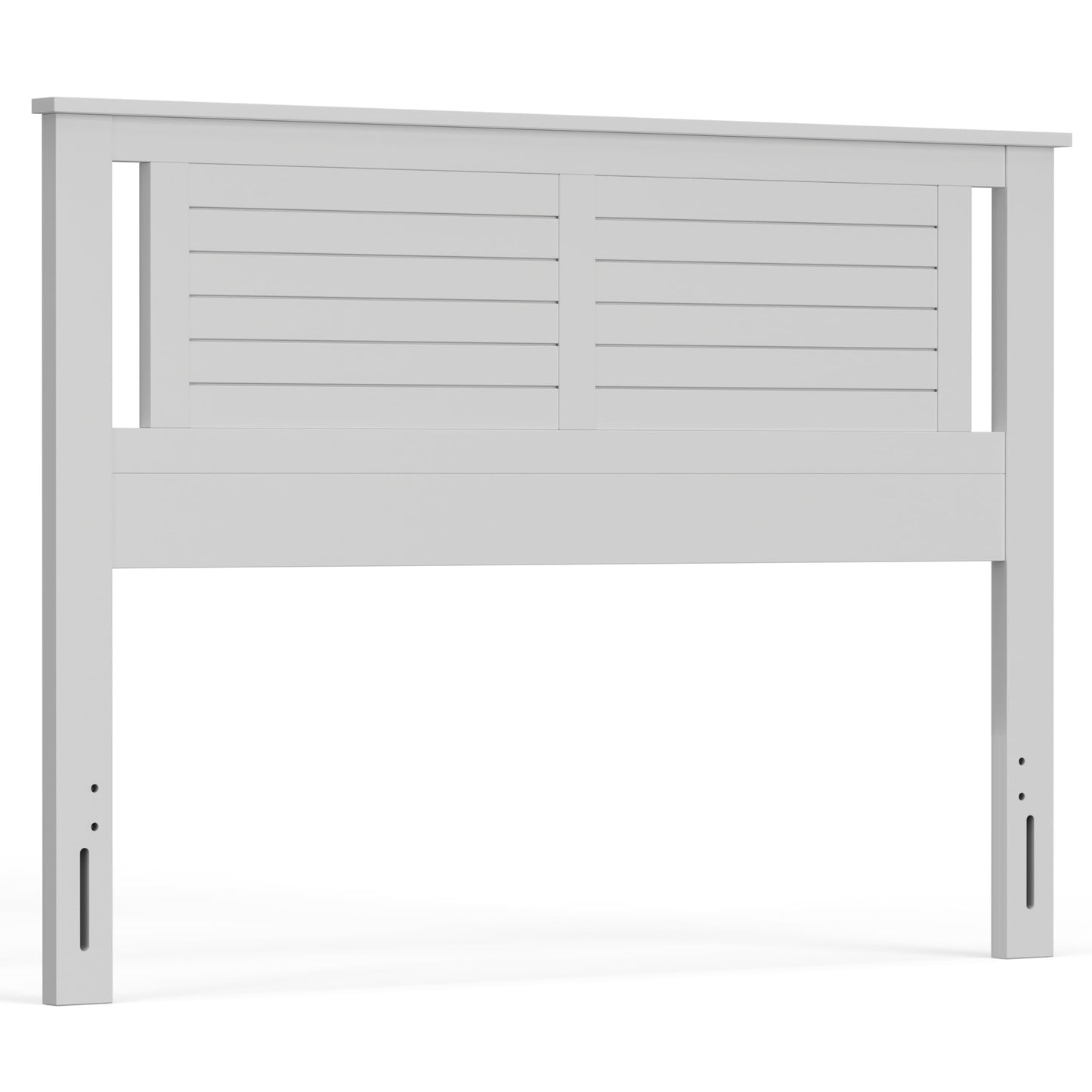 ComfIQ Serene Solid Wood Modern Farmhouse Panel Headboard with Horizontal Scoring