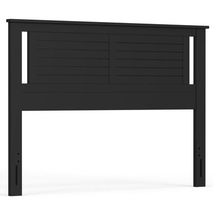 ComfIQ Serene Solid Wood Modern Farmhouse Panel Headboard with Horizontal Scoring