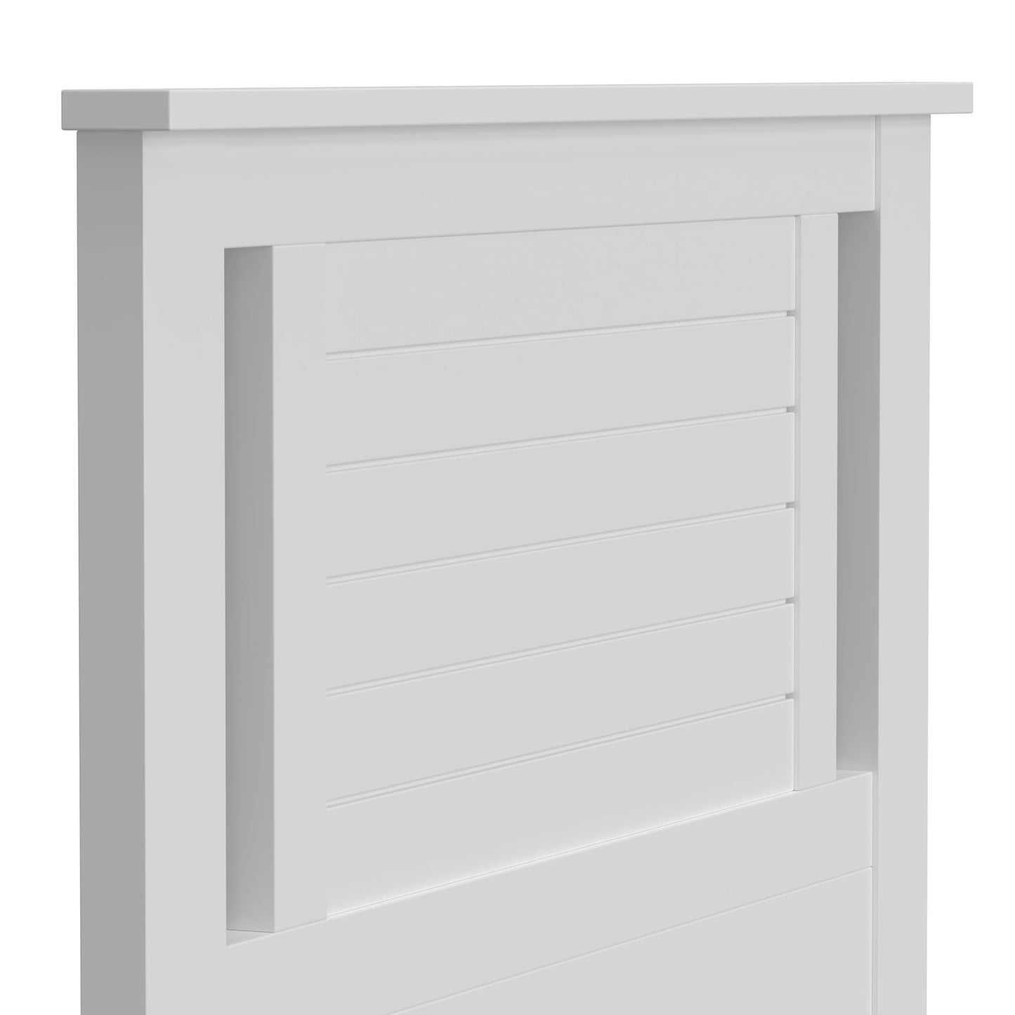 ComfIQ Serene Solid Wood Modern Farmhouse Panel Headboard with Horizontal Scoring