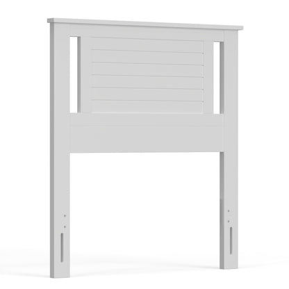 ComfIQ Serene Solid Wood Modern Farmhouse Panel Headboard with Horizontal Scoring