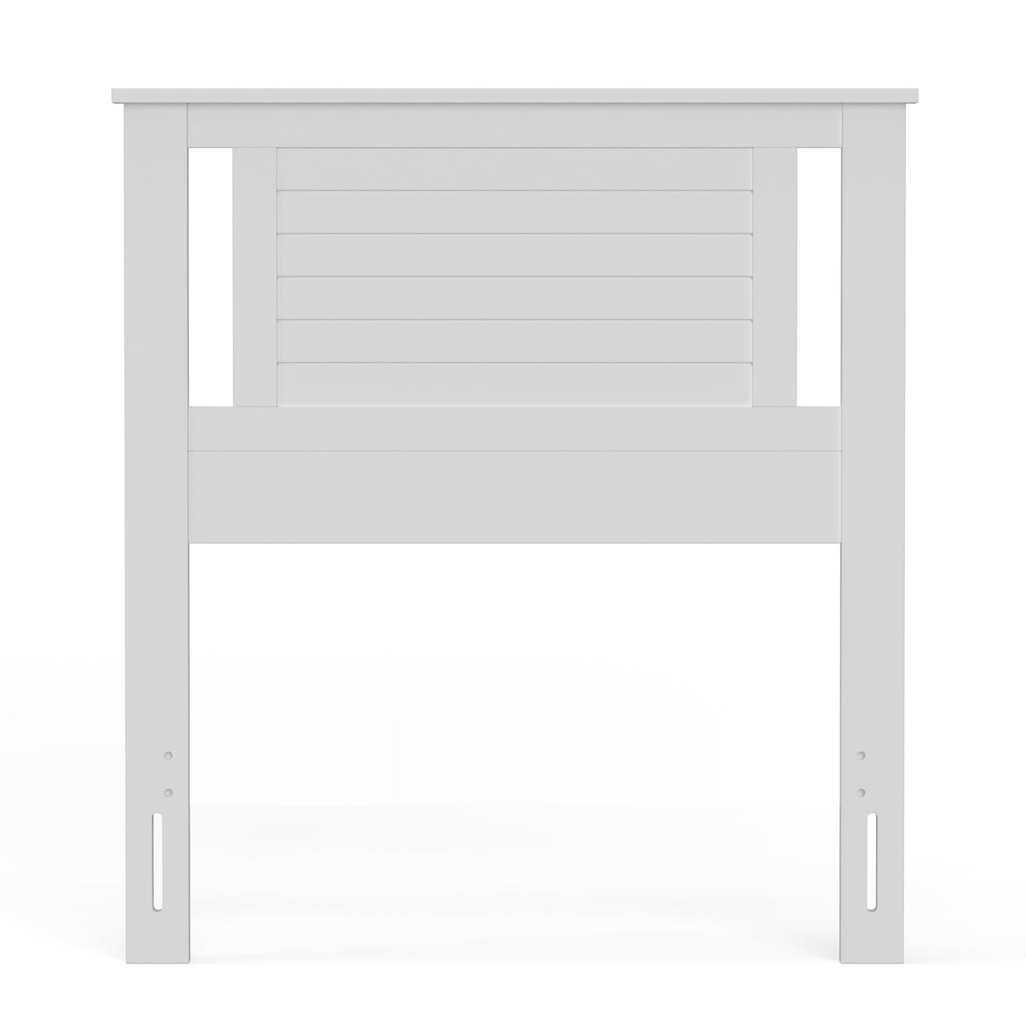 ComfIQ Serene Solid Wood Modern Farmhouse Panel Headboard with Horizontal Scoring