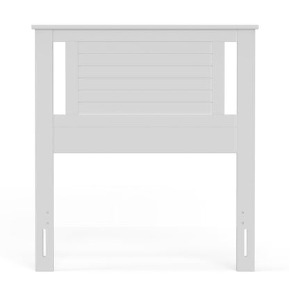 ComfIQ Serene Solid Wood Modern Farmhouse Panel Headboard with Horizontal Scoring