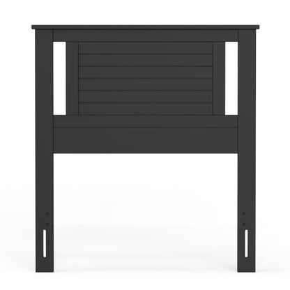 ComfIQ Serene Solid Wood Modern Farmhouse Panel Headboard with Horizontal Scoring