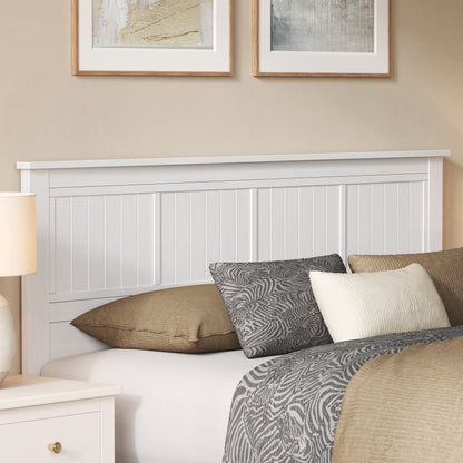 ComfIQ Serene Solid Wood Window-Pane Panel Headboard – Easy Assembly, Casual Coastal Style