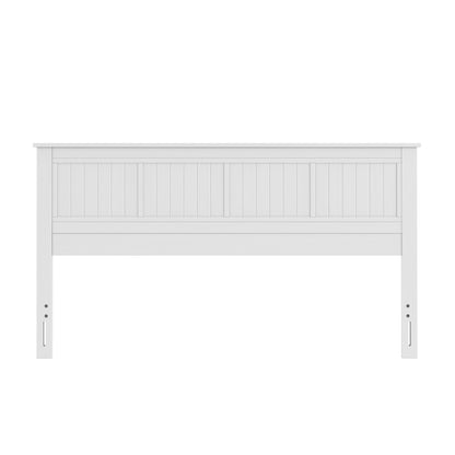 ComfIQ Serene Solid Wood Window-Pane Panel Headboard – Easy Assembly, Casual Coastal Style